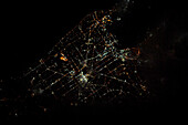 Adelaide, Australia at night, satellite image