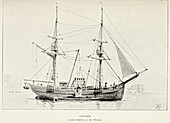 Collier on the Thames, 19th century illustration