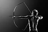 Archer drawing long bow