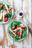 Asparagus salad with strawberries
