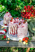 Strawberry vertical cake