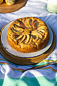 Apple and ginger cake made with a crunchy sugar topping