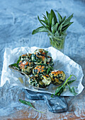 Italian spinach dumplings with sage