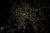 Rome, Italy at night, satellite image