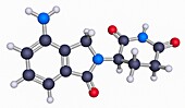 Lenalidomide cancer drug for myeloma, molecular model