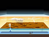 Surface of Titan, illustration