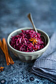 Braised red cabbage with spices