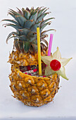Planter's Punch served in a pineapple