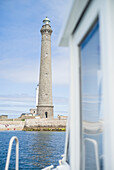 Leuchtturm, Phare de L'Ile vierge, Ile Vierge, Plouguerneau, Finistere, Bretagne, Frankreich