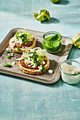 Masa-Sopes - Mexican corn fritters with salsa