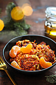 Apple and carrot rosti with mandarins