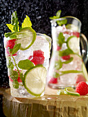 Raspberry Lime Mint Water