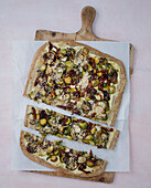 Vegan Pizza Bianca with Brussels sprouts