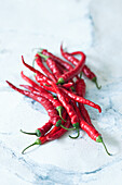 Fresh red chili peppers