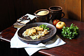 Millet patties with sauerkraut (monastic fasting)