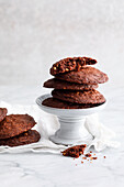 Chocolate cookies with corn and rice flour