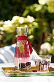 Flavored waters with sage and blackberries