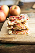 Stack of sliced home-baked Apple Pie