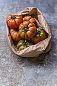 Sardinian beef tomatoes in paper bag