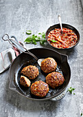 Meatballs with bacon ketchup