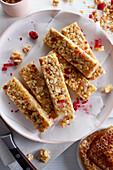 Nutritional bars with oatmeal and dried fruits