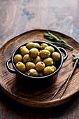 Green olives, pitted