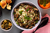 Mushroom rice with mint