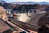 Face of Hoover Dam on the Arizona-Nevada border, USA