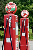 Route 66 gas pumps in Dwight, Illinois