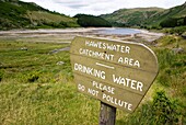 Haweswater reservoir sign 2010 drought