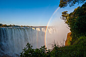 Double rainbow over Victoria Falls, Zimbabwe