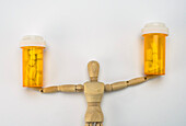 Prescription medication addiction, conceptual image