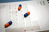 Daily medication, conceptual image