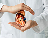 Kidney diseases, conceptual illustration