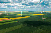 Wind farm, aerial view
