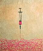 Vaccine hesitancy, conceptual illustration