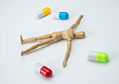 Overdose of pills, conceptual image