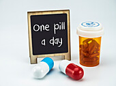 One pill a day, conceptual image