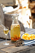 Valerian wine with oranges (for nervousness, sleeping problems)