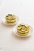Courgette and potato tartlet