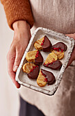 Heart-shaped Baumkuchen biscuits