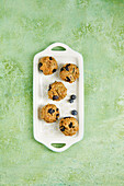 Courgette and blueberry muffins