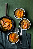 Barley pudding with blood oranges