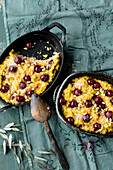Millet casserole with cardamom and cherries