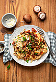 Chickpea fettuccine carbonara