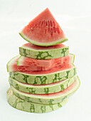 Stacked melon slices