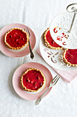 Pink praline tarts