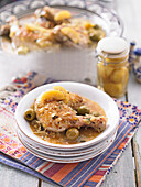 Chicken with olives and lemon