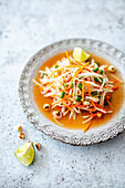Som Tam, Thai salad with regional ingredients (sustainable cuisine)
