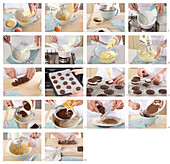 Cocoa cookies with butter cream - step by step